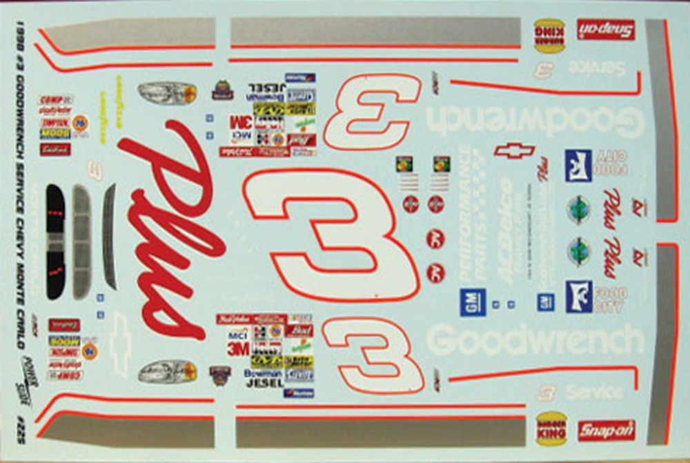 ѥ饤ɥǥ 1/25 NASCAR ӡ ƥ #3 ǥ롦ϡ 1998 - ɥĤ