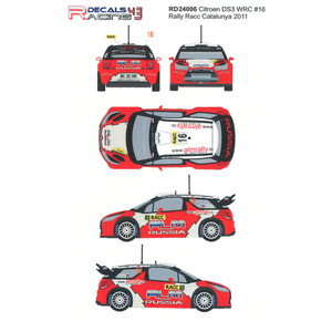 졼󥰥ǥ43 1/24 ȥ DS3 WRC No.16 RACC꡼ ˥ 2011