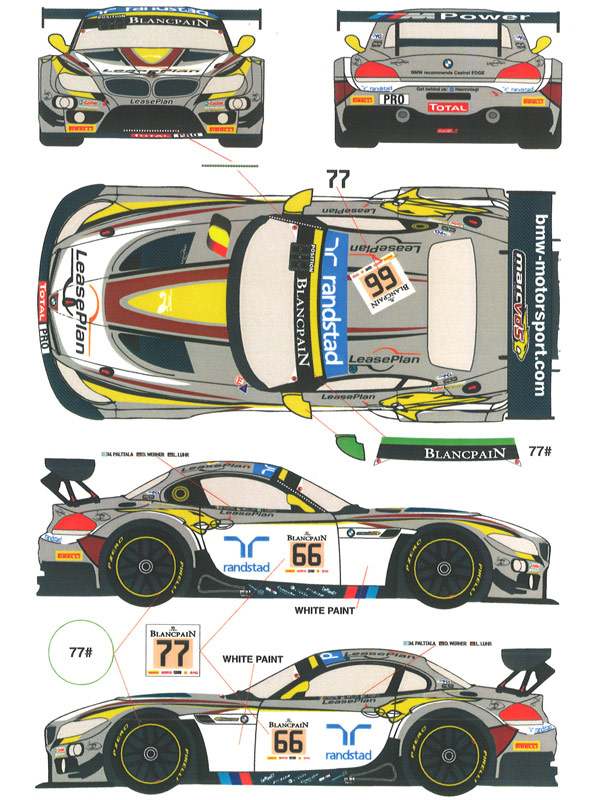 졼󥰥ǥ43 1/24 BMW Z4 GT3 Marc VDS졼󥰡No.66-77 2014ǯ24