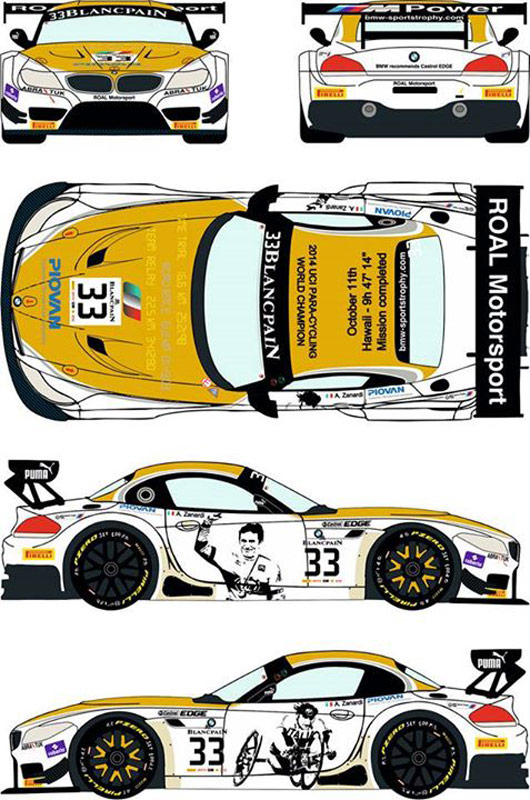 レーシングデカール43 1/24 BMW Z4 GT3 ロアル・レーシング 2014 ブランパン・スプリント・シリーズ　ゾルダー