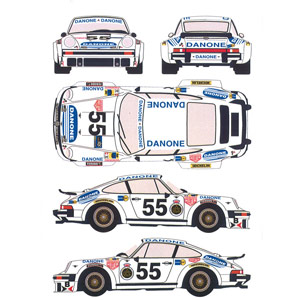 レーシングデカール43 1/24 ポルシェ934 “DANONE”　カーNo.55 1977年 ル・マン24時間