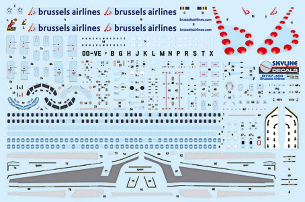 ダコ 1/144 B737-400 ブリュッセル航空 - ウインドウを閉じる