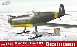 ストランスキー　1/48 WW.II クロアチア空軍 ビュッカー Bu181 ベストマン w/スキー(ソリ脚)