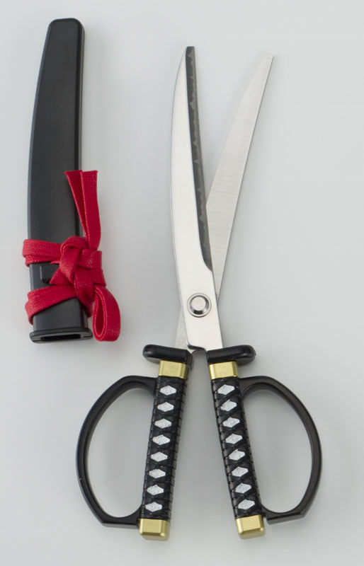 Japanese Sword Design scissors(Black, Red, Purple)