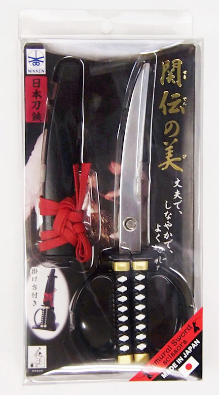Japanese Sword Design scissors w/sword rack(Black, Red, Purple)