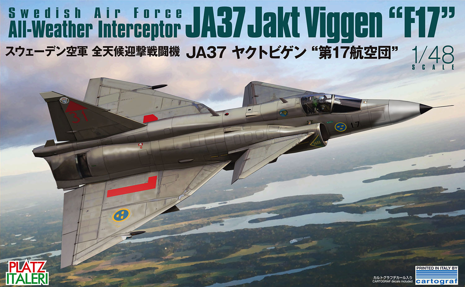 PLATZ/ITALERI 1/48 Swedish Air Force JA37 Jakt Viggen "F17"