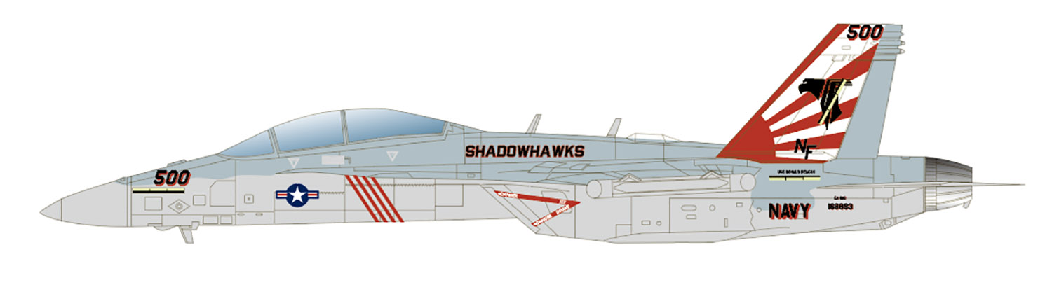 PLATZ/ITALERI 1/48 US NAVY EA-18G Growler "VAQ-141 Shadow hawks"