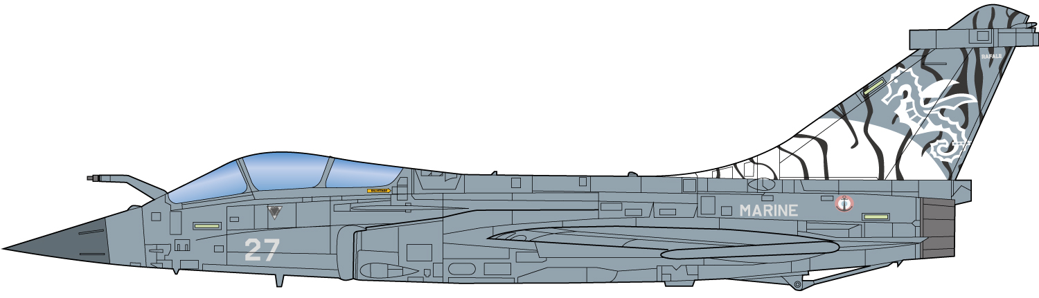 PLATZ/ITALERI 1/72 Marine Nationale Carrier Fighter Rafale M