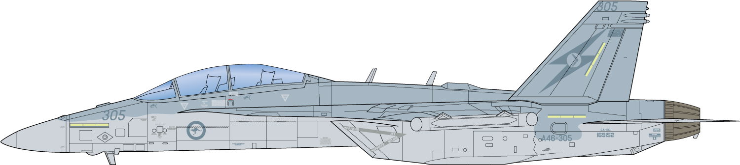 プラッツ/イタレリ　1/48 オーストラリア空軍 電子戦機 EA-18G グラウラー "No.6 スコードロン"