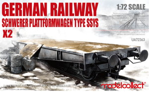 1/72 GERMAN RAILWAY SCHWERER PLATTFORMWAGEN TYPE SSYS x2