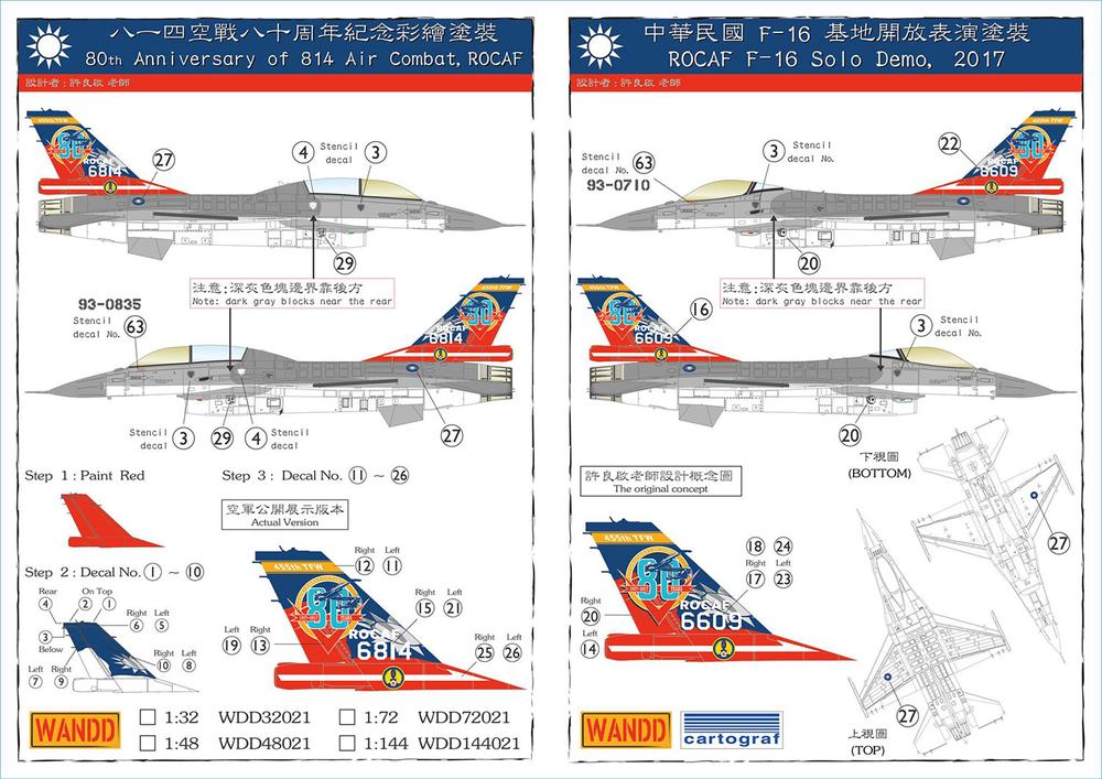 1/144 ̱ F-16A/B 814 80ǯǰǥ륻å - ɥĤ