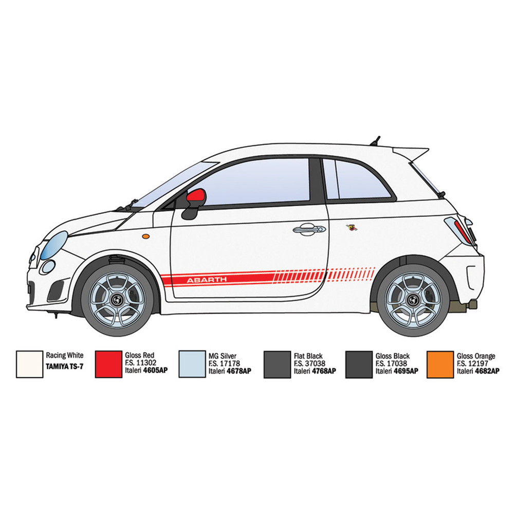 プラモデル :: 車 & バイク :: フィアット500 アバルト（2008）日本語