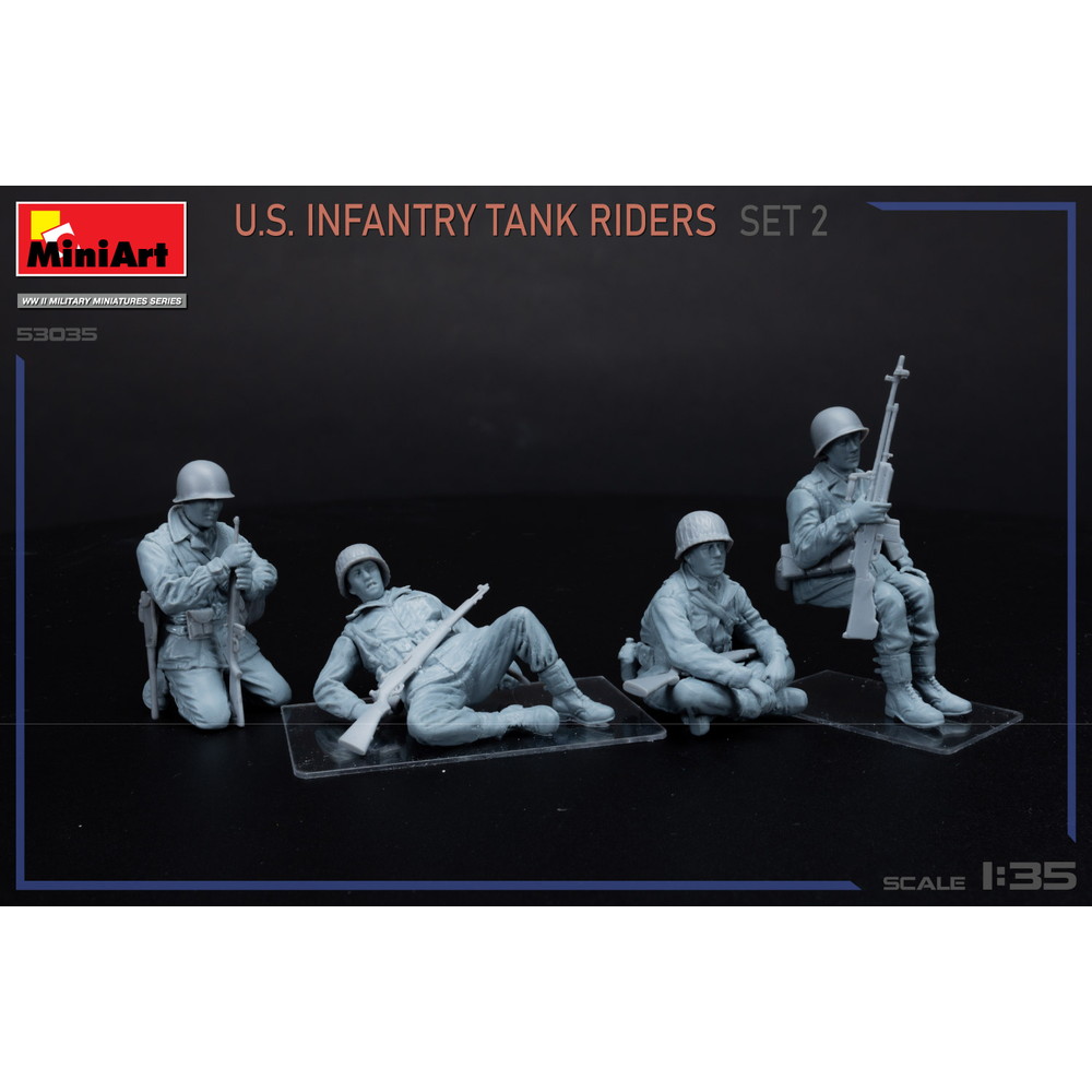 プラモデル :: その他 :: WW.II アメリカ軍 戦車跨乗兵セット2 4体